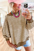 Stripe Loose Drop Shoulder Long Sleeve Top